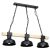 Pendant lamp FARO BLACK/NATURAL WOOD 3xE27 60W
