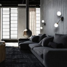 Wall lamp JOY BLACK / GOLD 2xE14