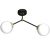 Ceiling  lamp JOY BLACK / GOLD 2xE14