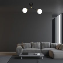 Ceiling  lamp JOY BLACK / GOLD 2xE14