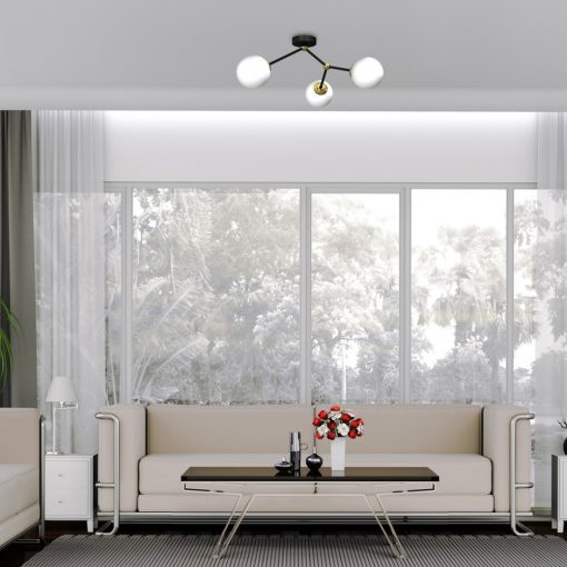 Ceiling  lamp JOY BLACK / GOLD 3xE14