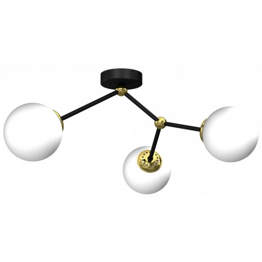 Ceiling  lamp JOY BLACK / GOLD 3xE14