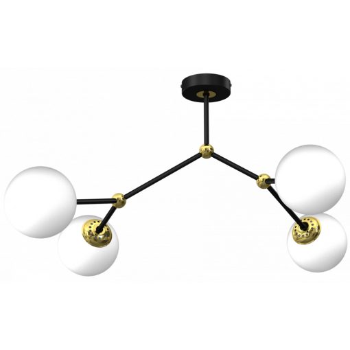 Ceiling  lamp JOY BLACK / GOLD 4xE14