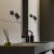 Wall lamp SOLO SAWN BLACK / PATINATED WOOD 1x mini GU10