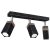 Ceiling  lamp SOLO SAWN BLACK / PATINATED WOOD 3x mini GU10