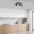 Ceiling  lamp SOLO SAWN BLACK / PATINATED WOOD 3x mini GU10