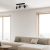 Ceiling  lamp SOLO SAWN BLACK / PATINATED WOOD 3x mini GU10