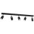 Ceiling  lamp SOLO SAWN BLACK / PATINATED WOOD 5x mini GU10