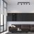 Ceiling  lamp SOLO SAWN BLACK / PATINATED WOOD 5x mini GU10