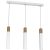 Pendant lamp SOLO SAWN WHITE / PATINATED WOOD 3x mini GU10
