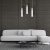 Pendant lamp SOLO SAWN WHITE / PATINATED WOOD 3x mini GU10