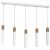 Pendant lamp SOLO SAWN WHITE / PATINATED WOOD 5x mini GU10