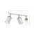 Ceiling  lamp SOLO SAWN WHITE / PATINATED WOOD 3x mini GU10