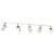 Ceiling  lamp SOLO SAWN WHITE / PATINATED WOOD 5x mini GU10