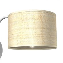 Wall lamp MARSHALL WHITE / RATTAN 1xE27