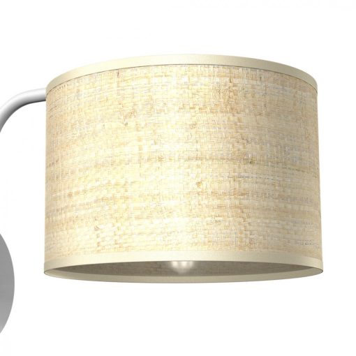 Wall lamp MARSHALL WHITE / RATTAN 1xE27