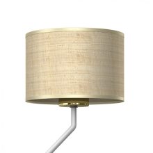 Wall lamp MARSHALL WHITE / RATTAN 1xE27 + 1x mini GU10