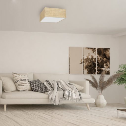 Ceiling  lamp MARSHALL WHITE / RATTAN 3xE27