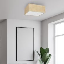 Ceiling  lamp MARSHALL WHITE / RATTAN 3xE27