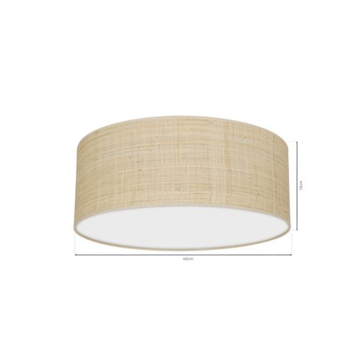 Ceiling  lamp MARSHALL WHITE / RATTAN 2xE27 Ø40cm