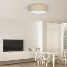 Ceiling  lamp MARSHALL WHITE / RATTAN 3xE27 Ø50cm