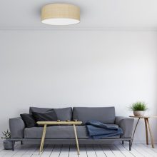 Ceiling  lamp MARSHALL WHITE / RATTAN 3xE27 Ø50cm