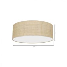 Ceiling  lamp MARSHALL WHITE / RATTAN 3xE27 Ø50cm