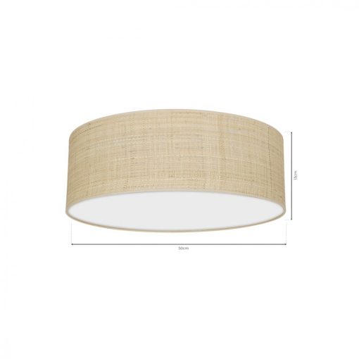 Ceiling  lamp MARSHALL WHITE / RATTAN 3xE27 Ø50cm