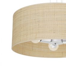 Pendant lamp MARSHALL WHITE / RATTAN 3xE27