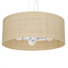 Pendant lamp MARSHALL WHITE / RATTAN 3xE27