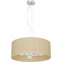 Pendant lamp MARSHALL WHITE / RATTAN 3xE27