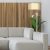 Floor lamp MARSHALL WHITE / RATTAN 1xE27 + 1x mini GU10