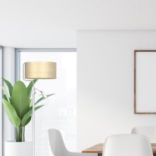 Floor lamp MARSHALL WHITE / RATTAN 1xE27 + 1x mini GU10