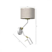Wall lamp LINO BIEL / LEN 1xE27 + 1x mini GU10