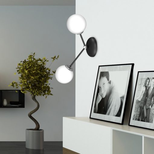 Wall lamp JOY BLACK 2xE14