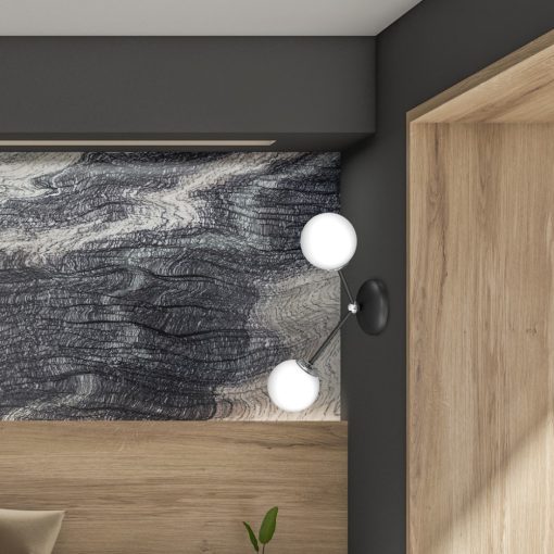 Wall lamp JOY BLACK 2xE14