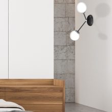 Wall lamp JOY BLACK 2xE14