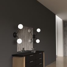 Wall lamp JOY BLACK 2xE14