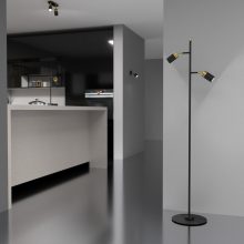 Floor lamp JOKER BLACK/GOLD 2xGU10