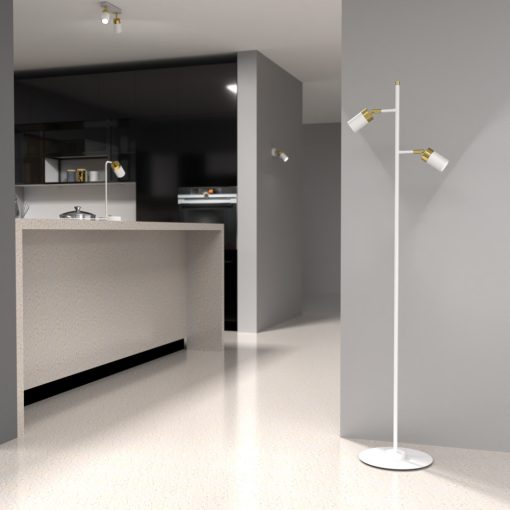 Floor lamp JOKER WHITE/GOLD 2xGU10