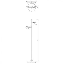 Floor lamp JOKER WHITE/GOLD 2xGU10