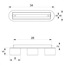 Ceiling  lamp DIXIE White  3xGX53