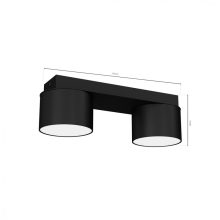 Ceiling  lamp DIXIE Black 2xGX53
