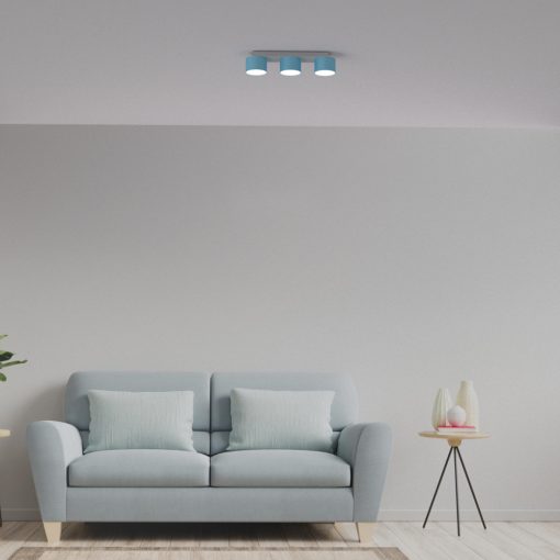 Ceiling  lamp DIXIE Blue/White 3xGX53