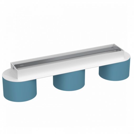 Ceiling  lamp DIXIE Blue/White 3xGX53