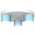 Ceiling  lamp DIXIE Blue/White 3xGX53