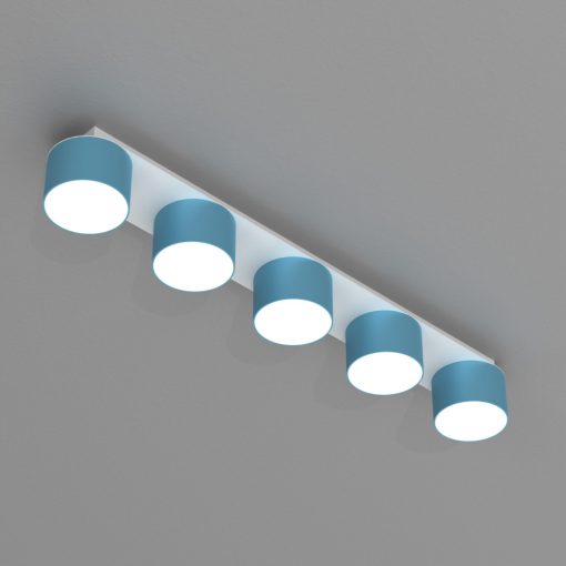 Ceiling  lamp DIXIE Blue/White 5xGX53