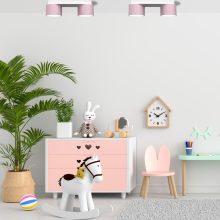 Ceiling  lamp DIXIE Pink/White  2xGX53
