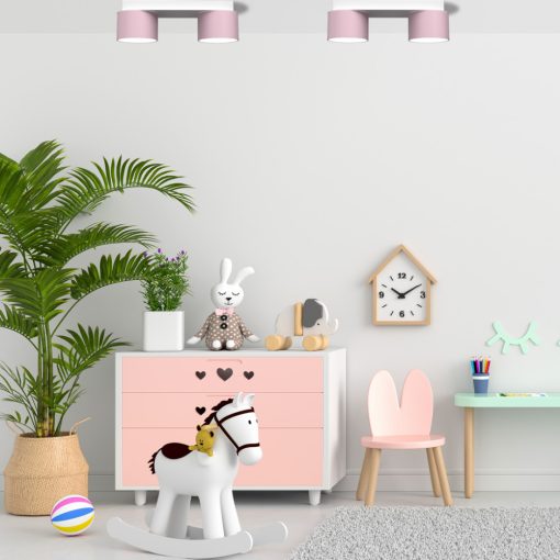 Ceiling  lamp DIXIE Pink/White  2xGX53
