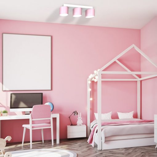 Ceiling  lamp DIXIE Pink/White  3xGX53